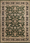Ornate Green Traditional Bordered Ikat Rug - Rug - Rugs a Million