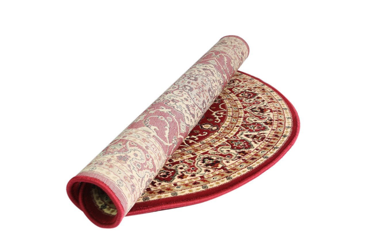 Ornate Red Bordered Traditional Flowered Rug - Rug - Rugs a Million