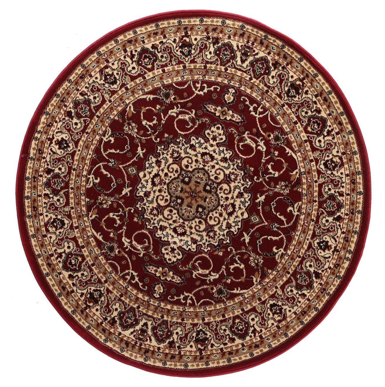 Ornate Red Bordered Traditional Flowered Rug - Rug - Rugs a Million