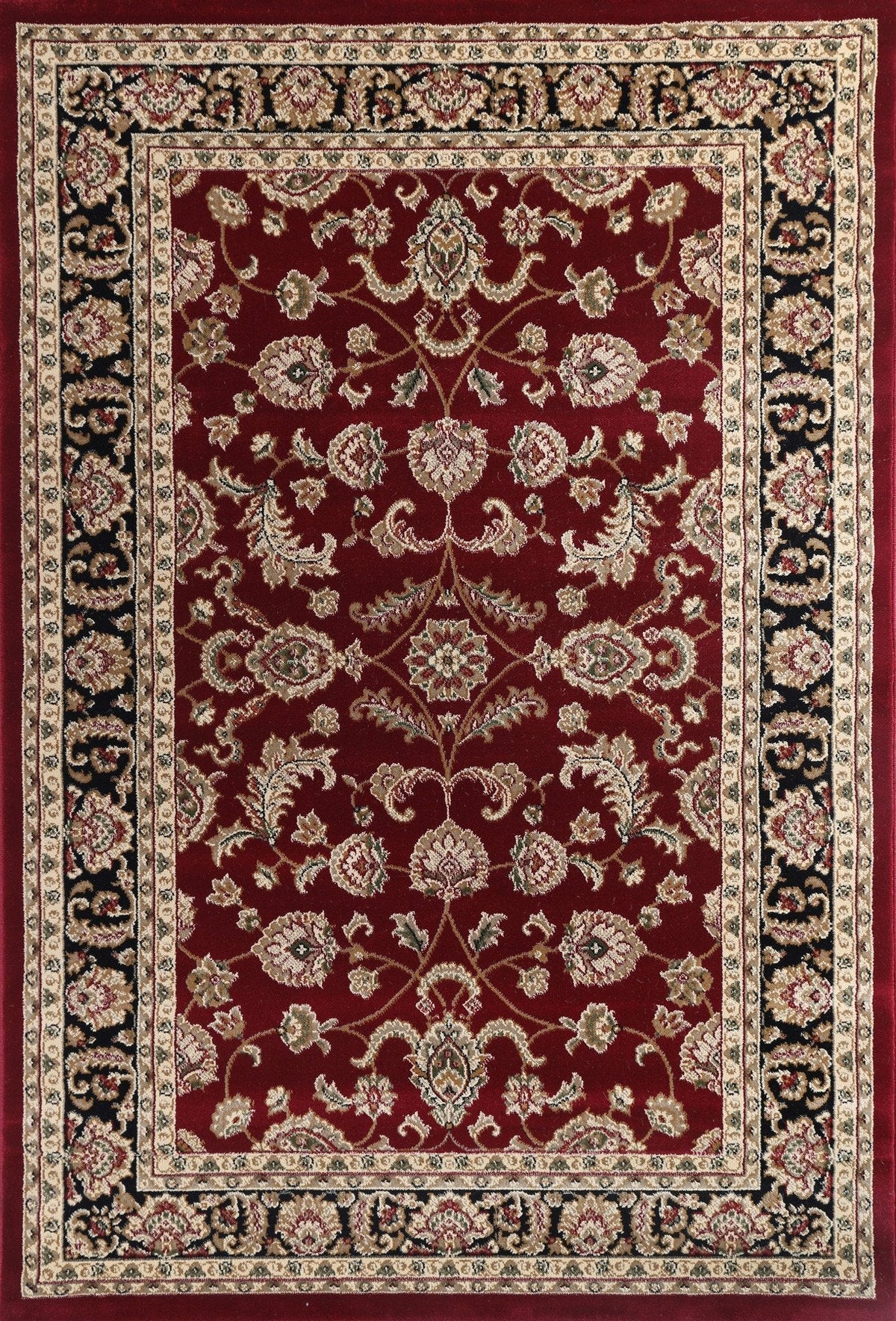 Ornate Red Traditional Bordered Ikat Rug - Rug - Rugs a Million