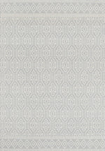 Pani Geometric Light Grey Wool Rug - Rug - Rugs a Million