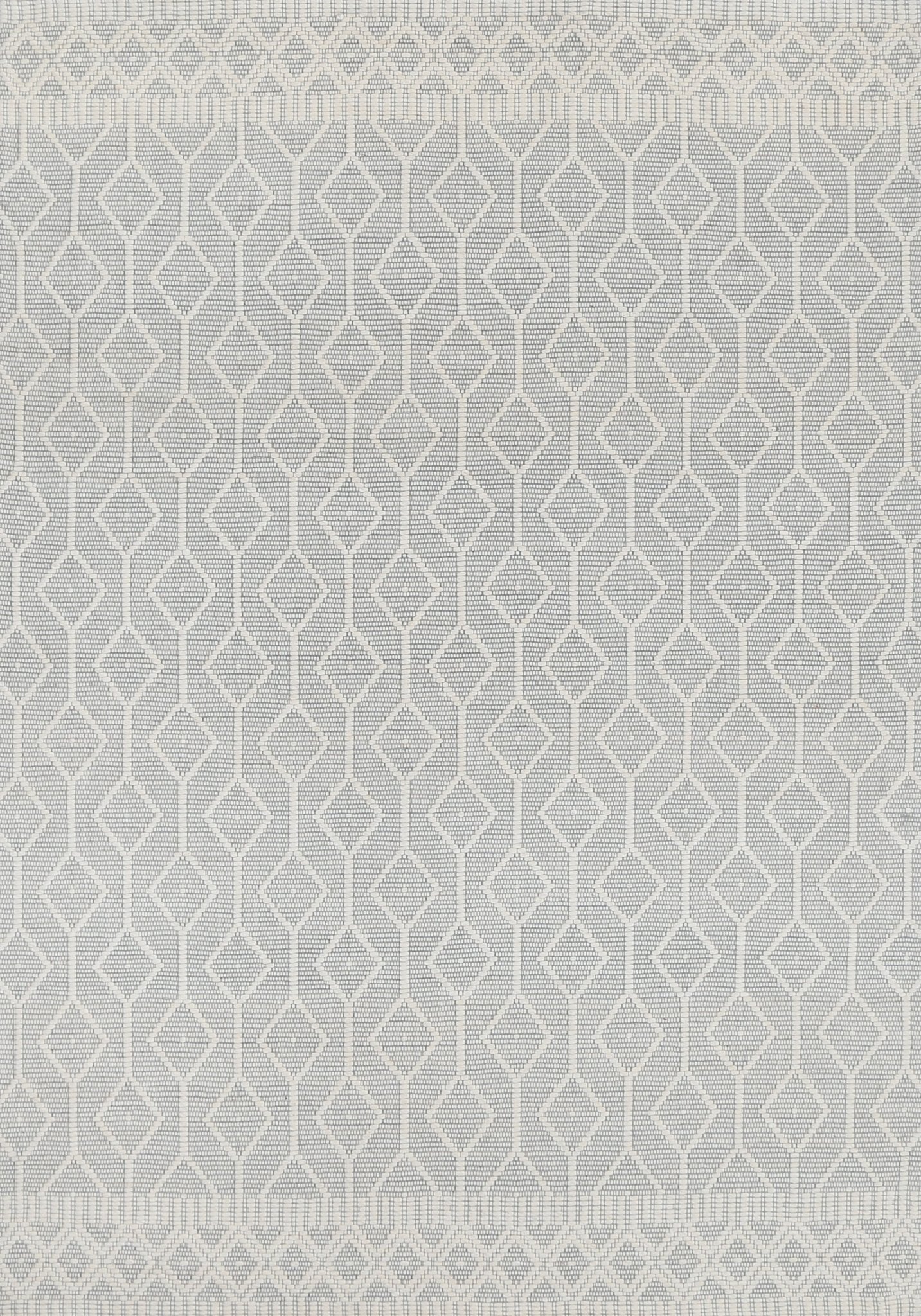 Pani Lattice Light Grey Wool Rug - Rug - Rugs a Million