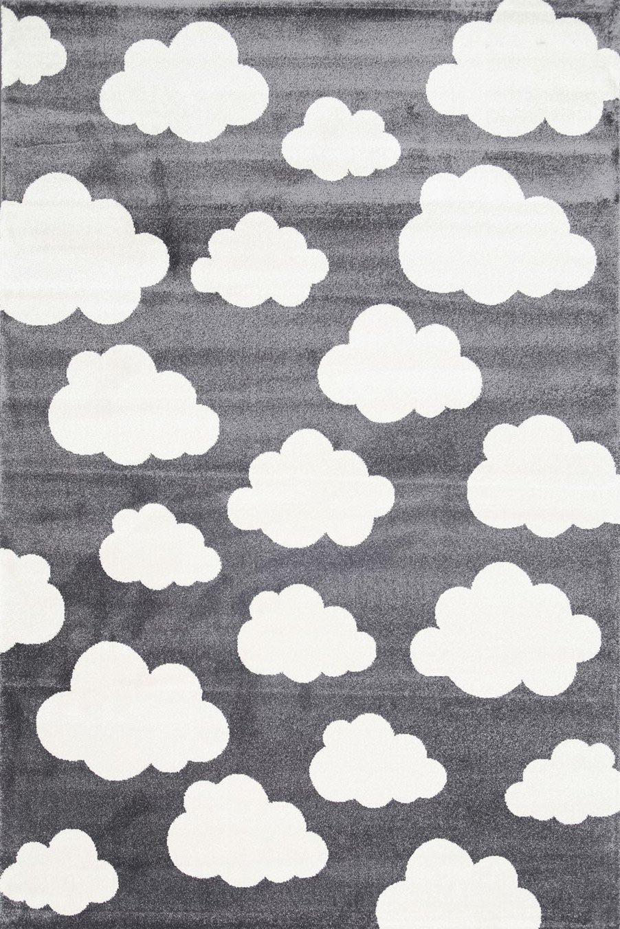 Piccolo Dark Grey and White Cloud Kids Rug - Kids - Rugs a Million