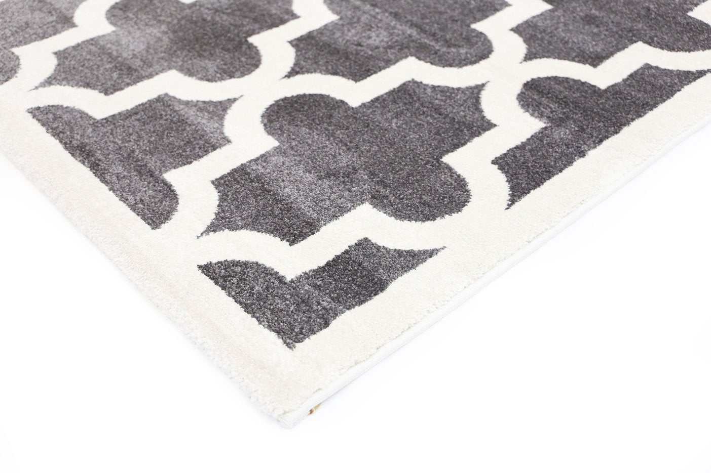Piccolo Grey and White Lattice Pattern Kids Rug - Kids - Rugs a Million
