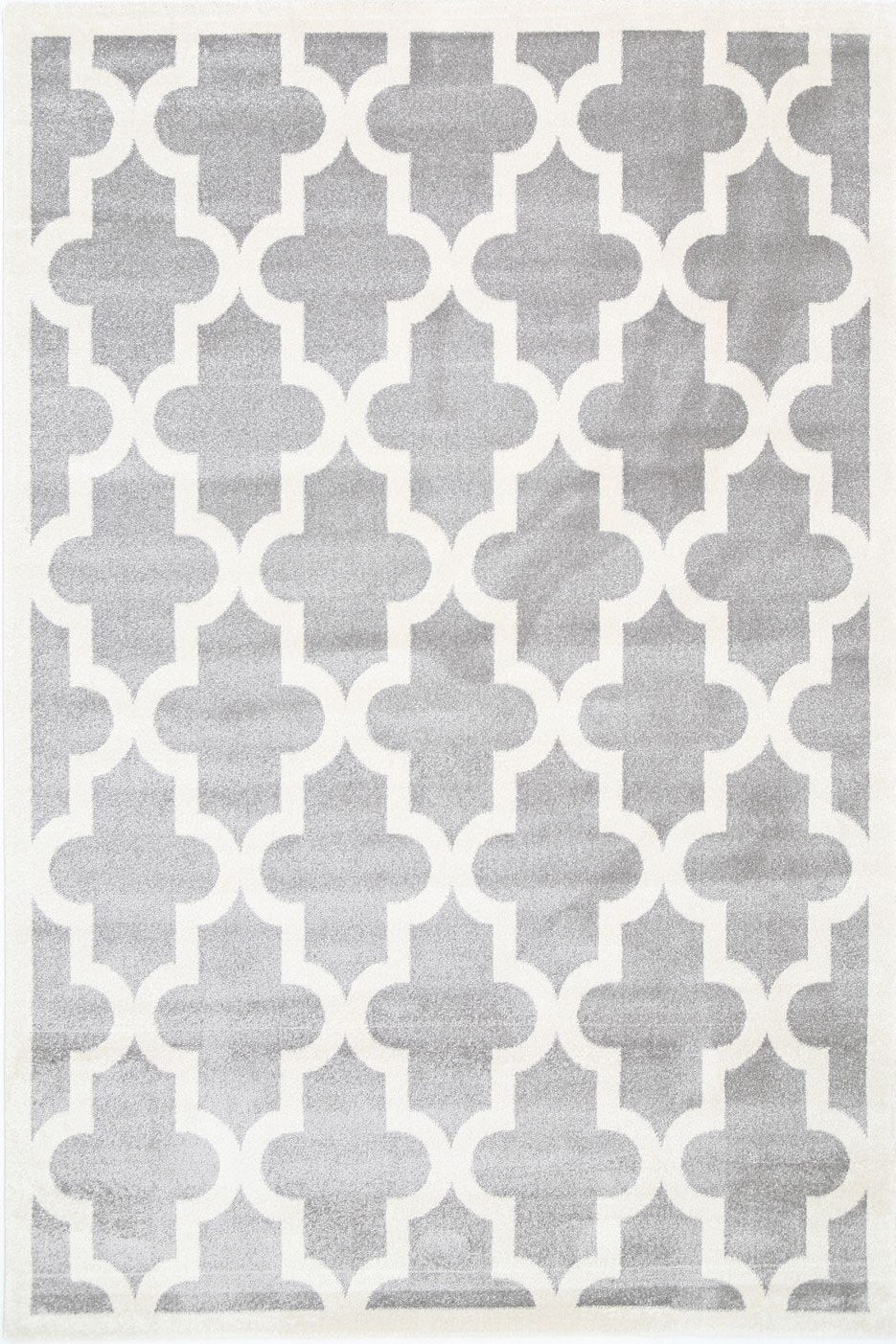 Piccolo Light Grey and White Lattice Pattern Kids Rug - Kids - Rugs a Million