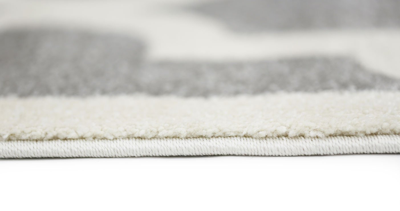 Piccolo Light Grey and White Lattice Pattern Kids Rug - Kids - Rugs a Million