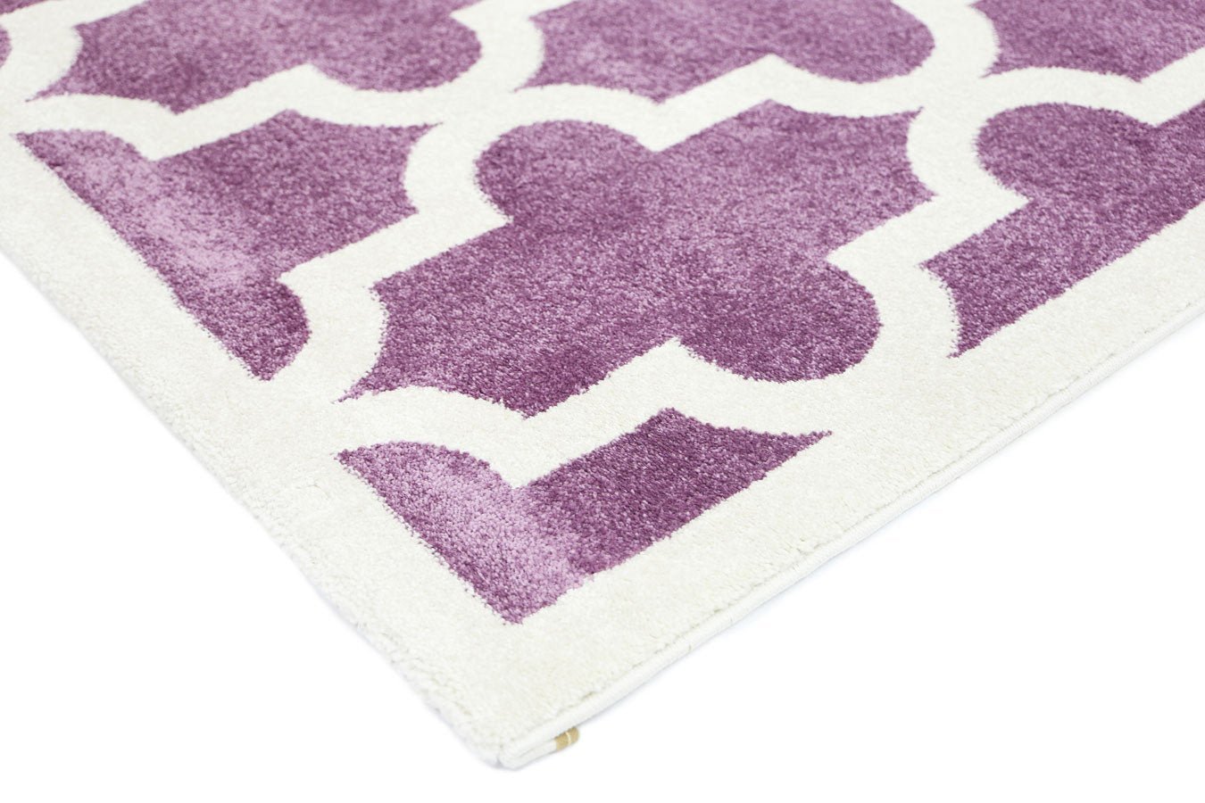 Piccolo Violet Pink and White Lattice Pattern Kids Rug - Kids - Rugs a Million