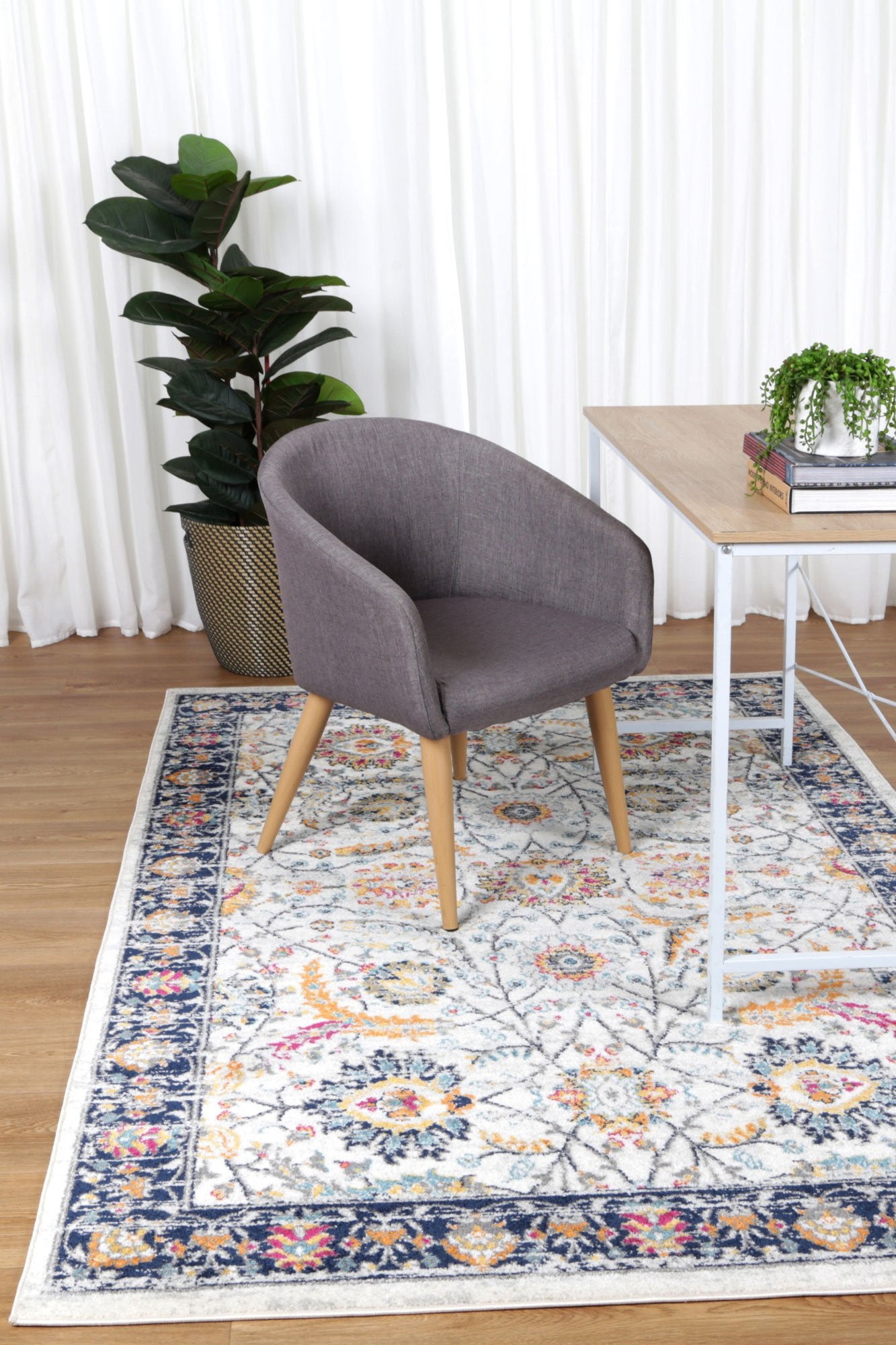 Providence Cream Blue Rug - Rug - Rugs a Million