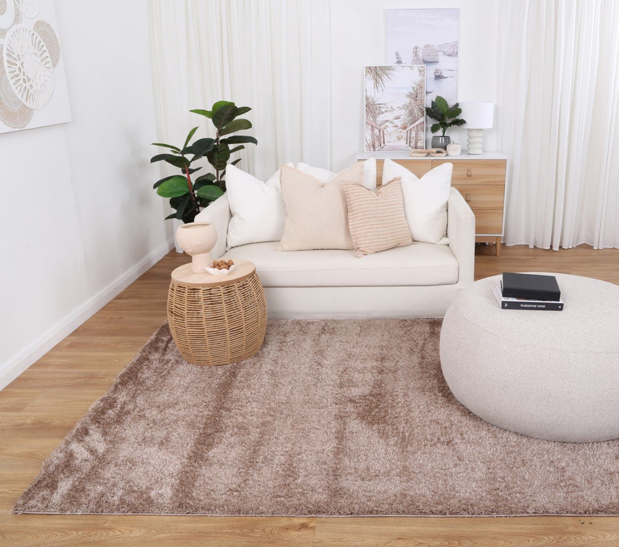 Puffy Soft Shag Beige Rug - Shaggy - Rugs a Million