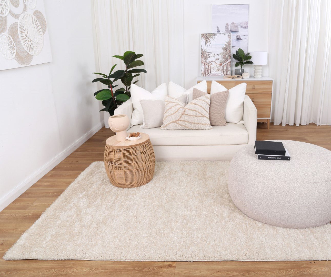 Puffy Soft Shag Ivory Rug - Shaggy - Rugs a Million