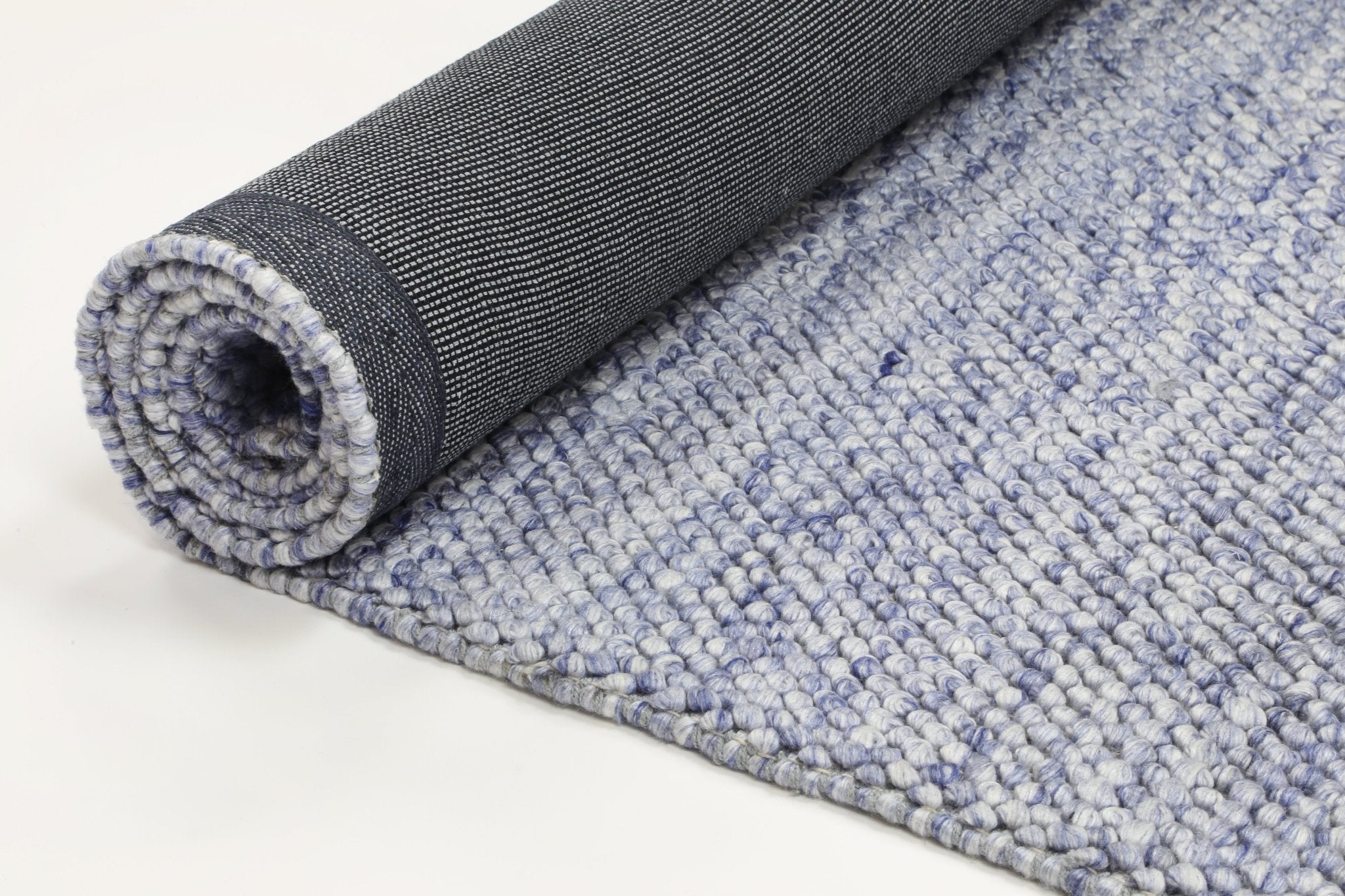 Rayna Loopy Blue Wool Blend Rug - Area Rug - Rugs a Million
