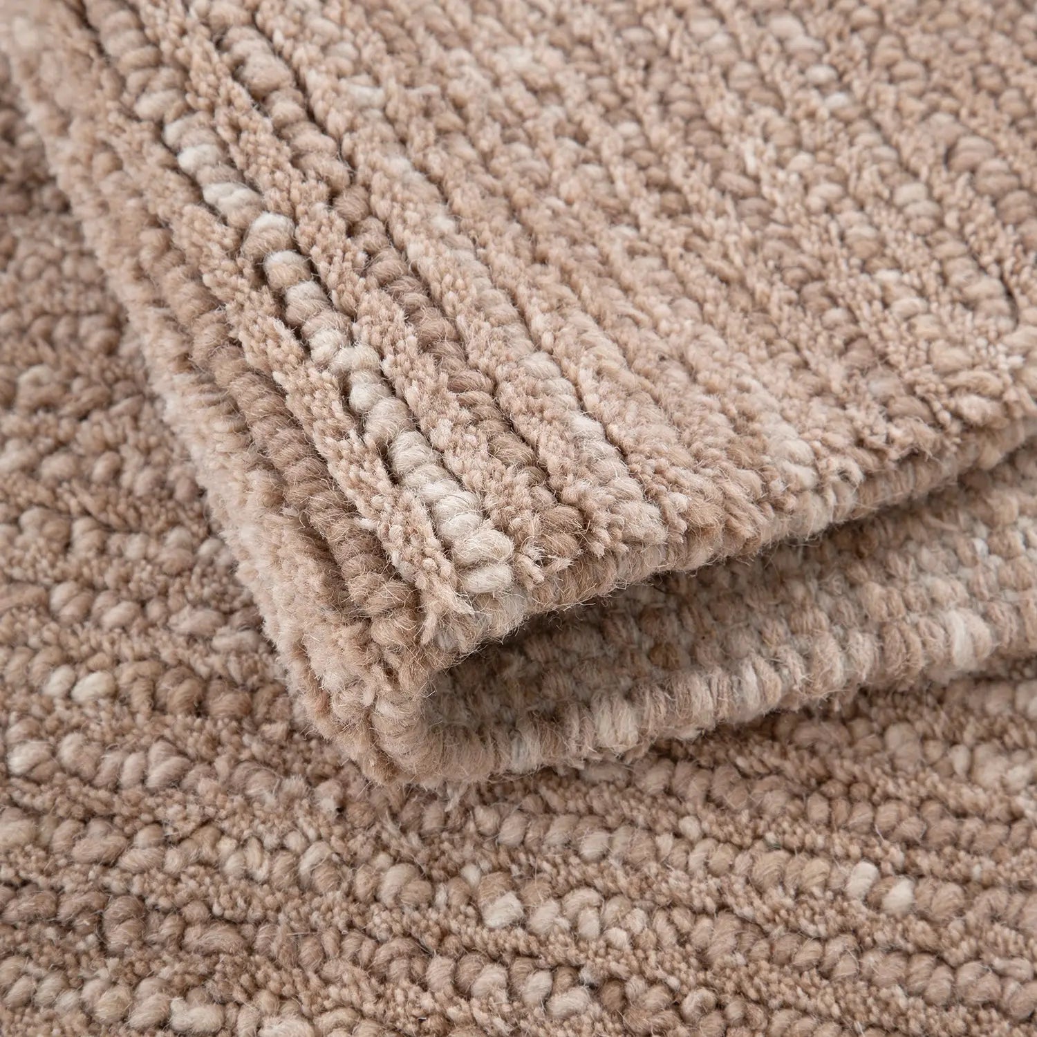Rita Plain Brown Textured Rug - Rugs - Rugs a Million