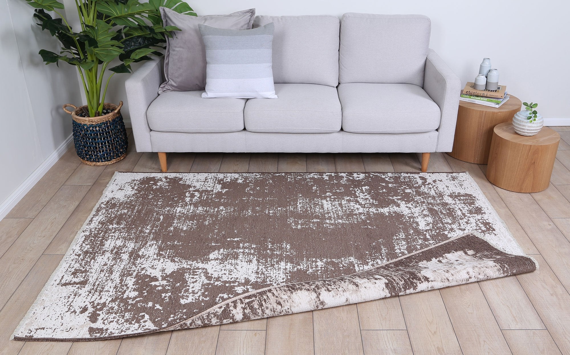 Rusty Vintage Abstract Amazing 2 in 1 Reversible Rug Beige - Modern - Rugs a Million