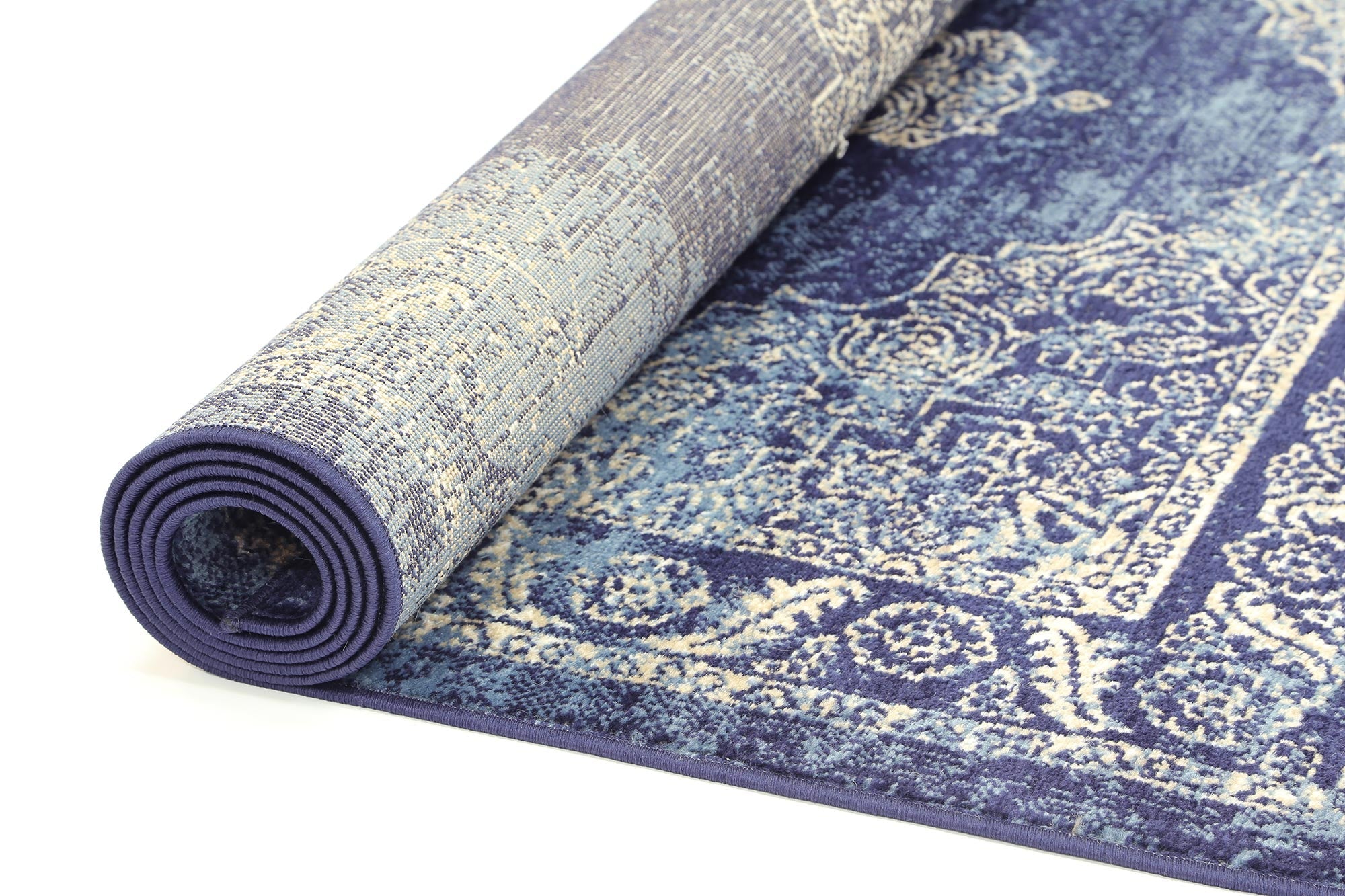 Sansa Distressed Navy Rug - Traditional - Rugs a Million