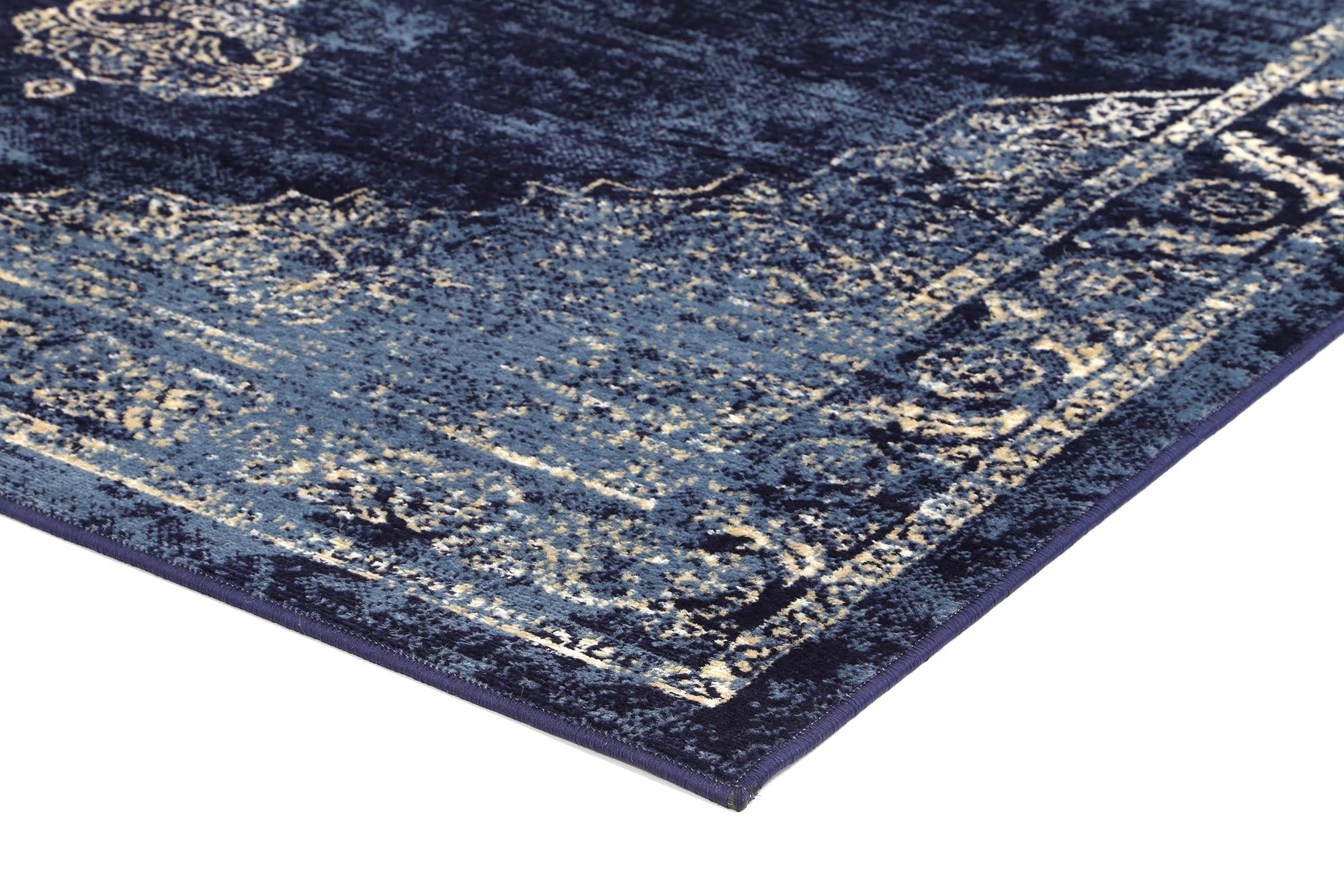 Sansa Distressed Navy Rug - Traditional - Rugs a Million