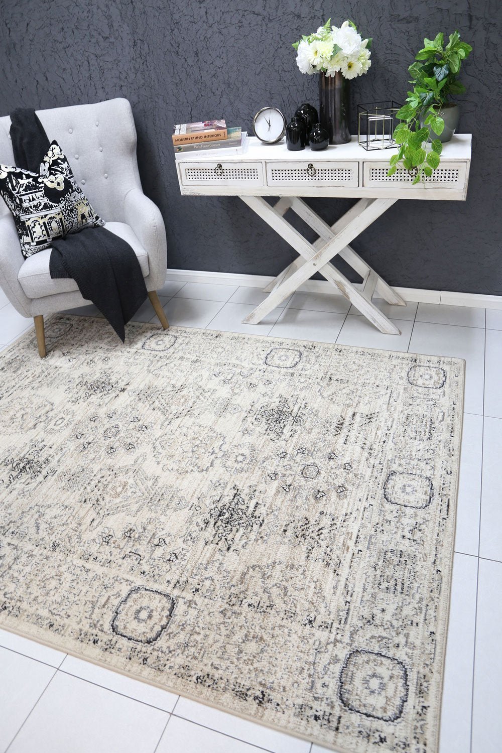 Sansa Ziegler Cream Grey Rug - Traditional - Rugs a Million