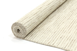 Scandi Beige Reversible Wool Rug - Flatweave - Rugs a Million