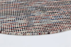 Scandi Multi Reversible Wool Round Rug - Flatweave - Rugs a Million