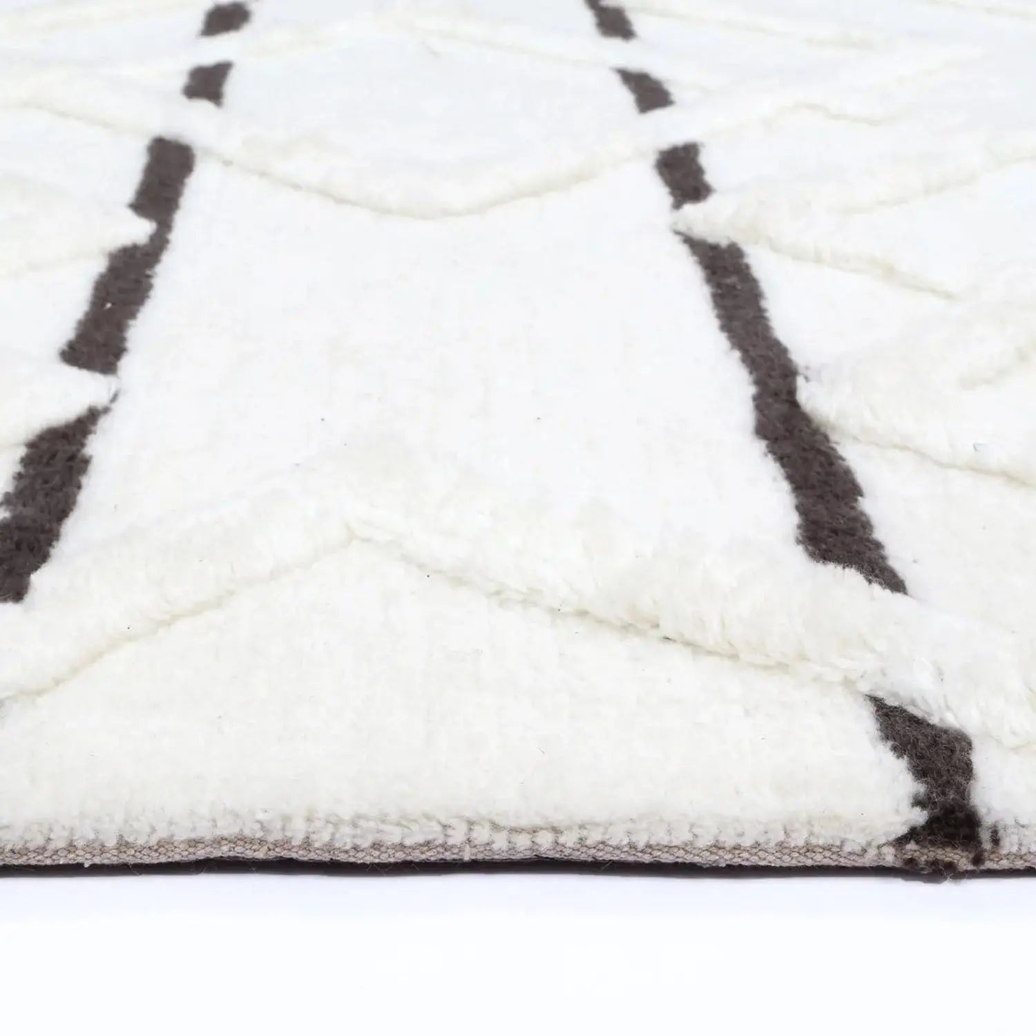 Sonet Black Wool Plush Tribal Patterned Rug - Rugs - Rugs a Million