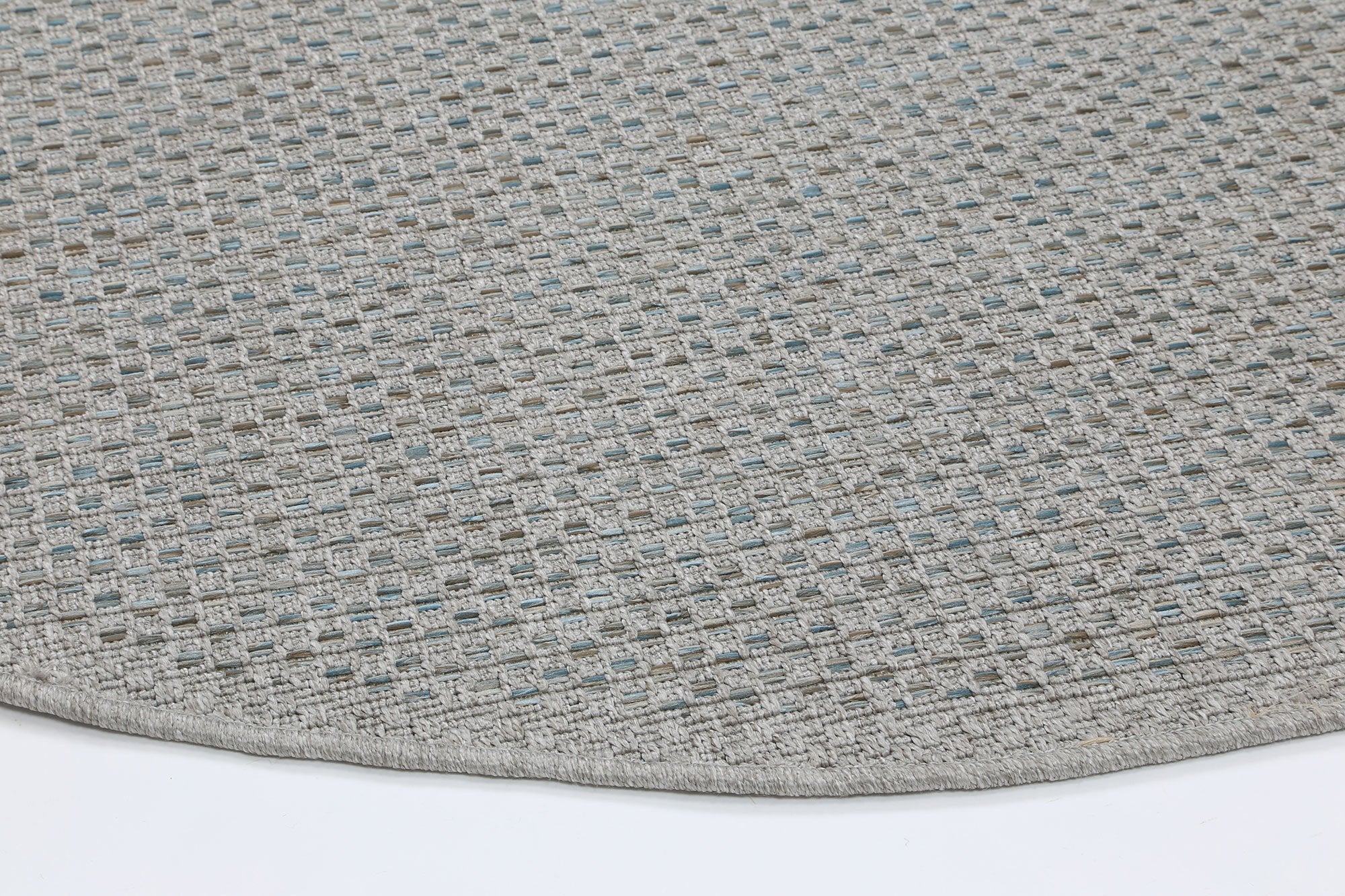 Sydney Silver Blue Indoor Outdoor Rug Round - Rugs - Rugs a Million