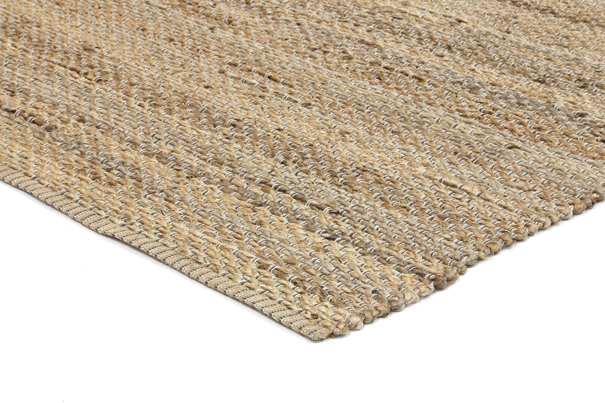 Taj Grey Natural Basket Weave Jute Rug - Natural - Rugs a Million
