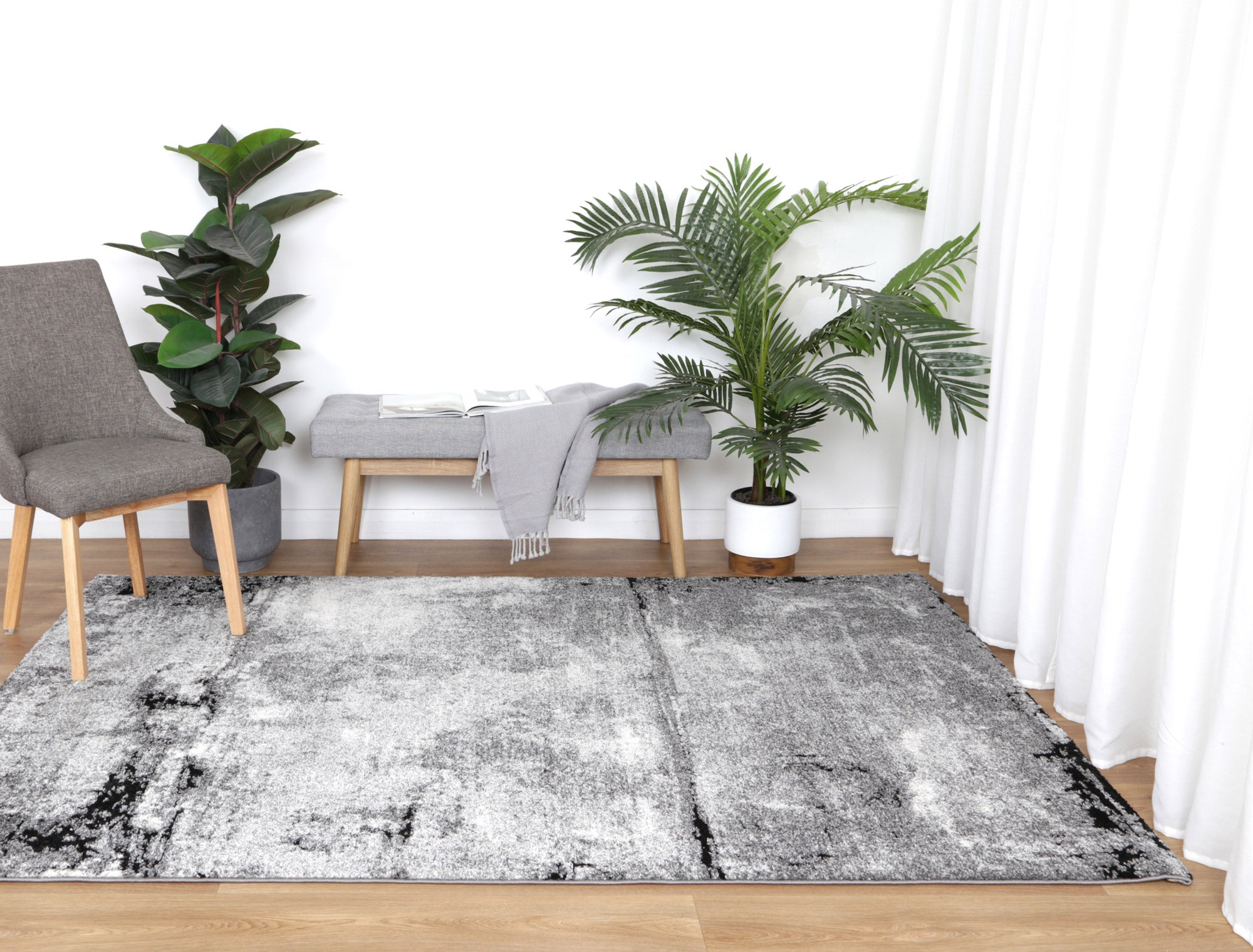 Vision Marble Grey Plush Rug - Contemporary - Rugs a Million